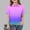 Purple, variant on ITSAME Girls School Uniform Polo Shirt Gradient Print Short Sleeve Summer Fashion Casual Pullover Light Blue Size 7-8 Years