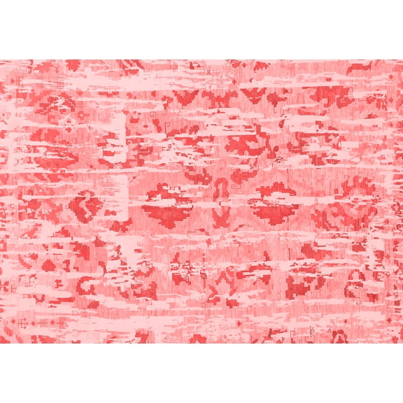 Ahgly Company Machine Washable Indoor Rectangle Oriental Red Traditional Area Rugs, 7' x 9'