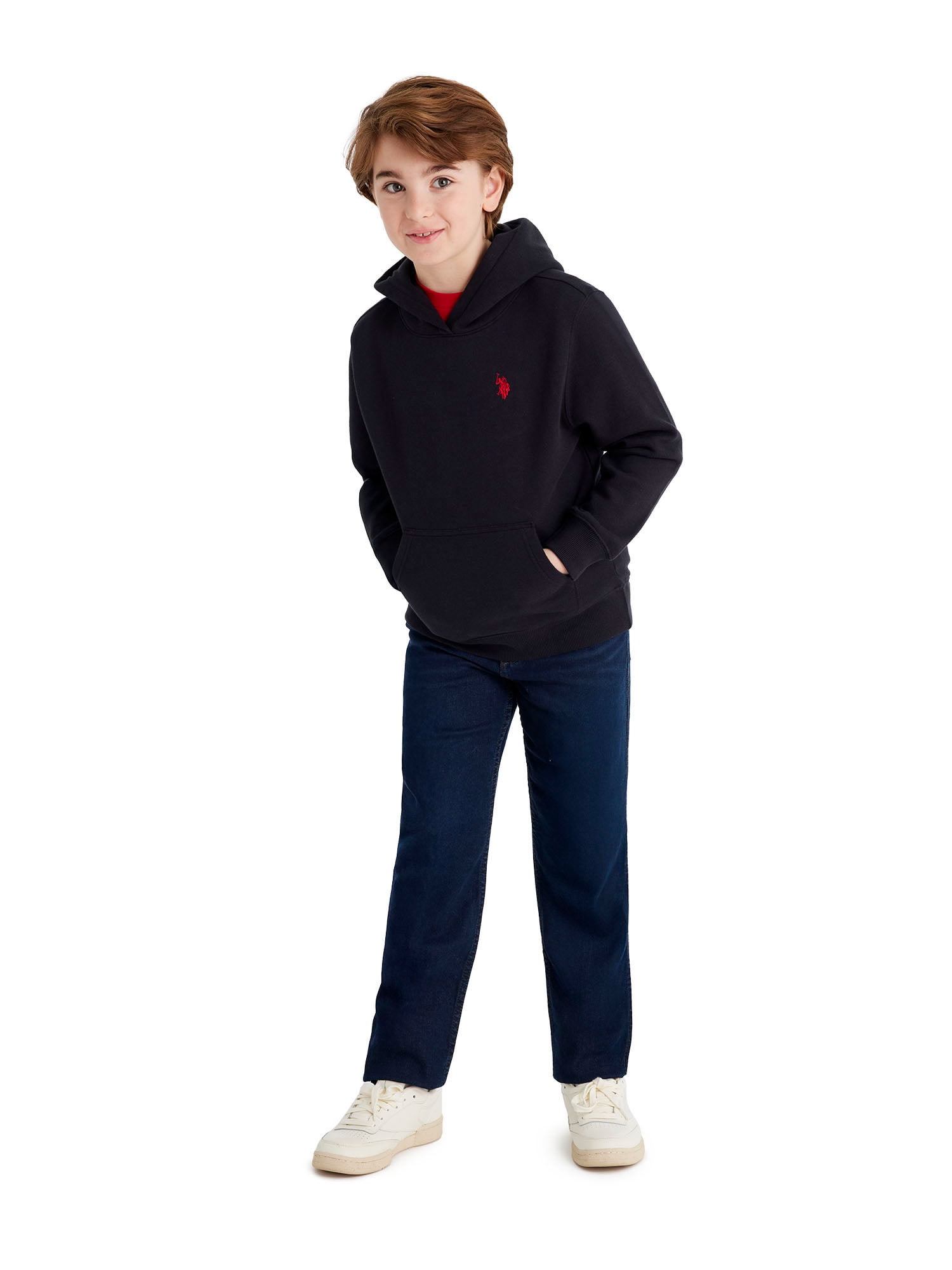 U.S. Polo Assn. Boys Fleece Pullover Hoodie, Sizes 4-18