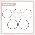 thumbnail image 5 of 5pcs Fashion Design Thin Cloth Headbands for Women Gold Tone Deep Blue Pink Black Silver Tone 5.12"x0.2", 5 of 6