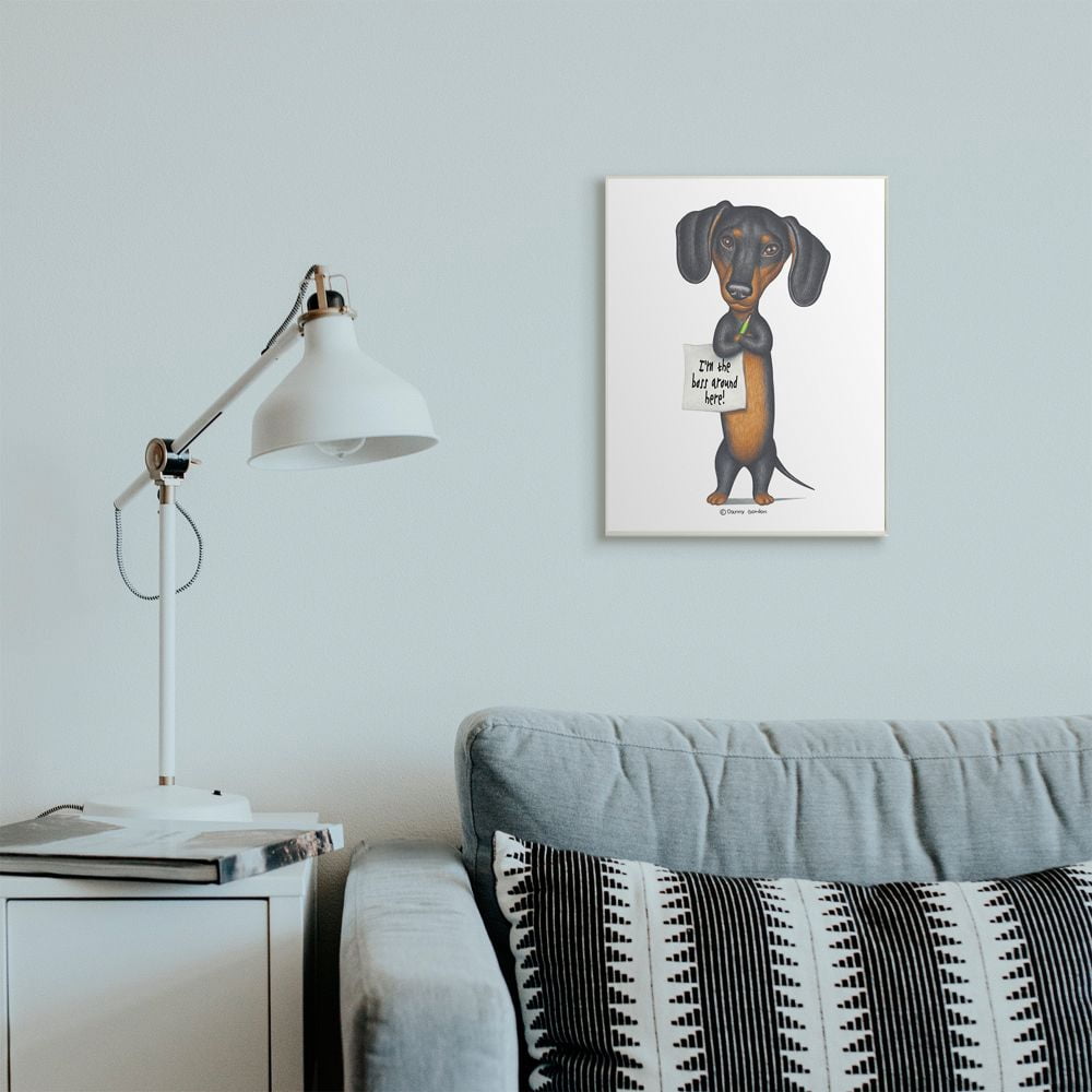 Stupell Industries Dachshund 'I'm The Boss' Fun Family Pet Phrase Designed by Danny Gordan