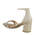 thumbnail image 5 of American Glamour Footwear Ingrid Dress Block Heel Medium Width Ankle strap Gold, 5 of 5