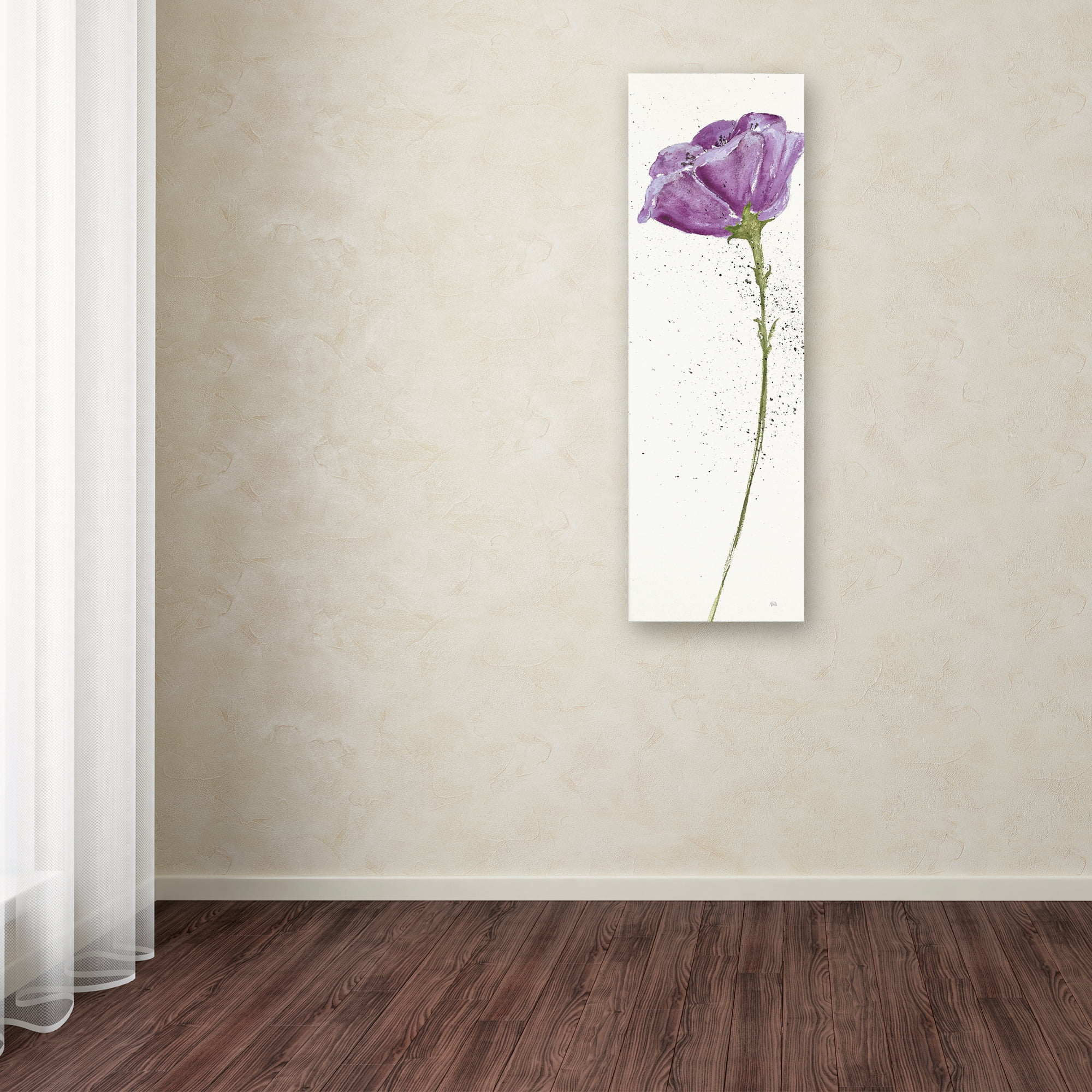 Trademark Fine Art 'Mint Poppies II in Purple Crop' Canvas Art by Chris Paschke