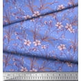 thumbnail image 3 of Soimoi Rayon Fabric Leaves & Azalea Floral Print Fabric by Yard 56 Inch Wide, 3 of 3