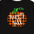 thumbnail image 4 of Inktastic Happy Fall Plaid Pumpkin Boys or Girls Long Sleeve Toddler T-Shirt, 4 of 5