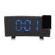 thumbnail image 4 of Reloj proyector de pantalla curva, reloj despertador de proyección de radio Reloj despertador de proyección con pantalla LED Reloj despertador de proyección electrónica Rendimiento inigualable, 4 of 12