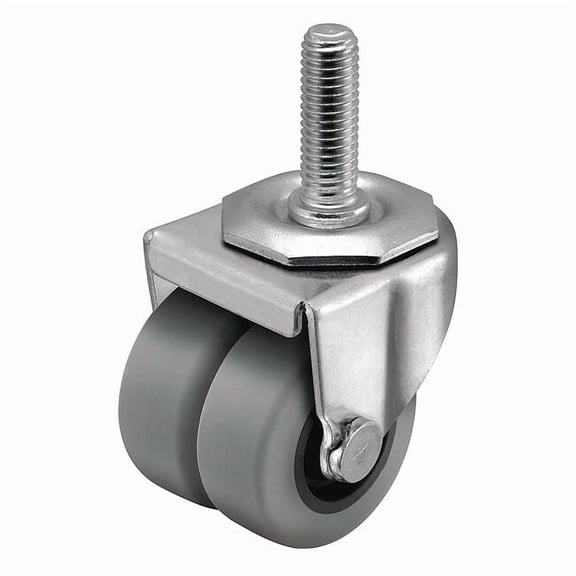 2" X 13/16" Non-Marking Rubber Thermoplastic Swivel Caster, No Brake, Loads Up To 180 lb