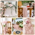 thumbnail image 4 of Big sale 2 PC Table Runner 10FT Boho Mesh Cheese Cloth Table Runner For Party Long Rustic Sheer Table Runners For Baby Bridal Shower Wedding Easter Table, 4 of 5