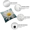 thumbnail image 4 of BANET Flower Throw Pillow Cushion Cover, Detailed Impressionist Close up Like ling Herb Image Print, Decorative Square Accent Pillow Case 22x22in, 4 of 5