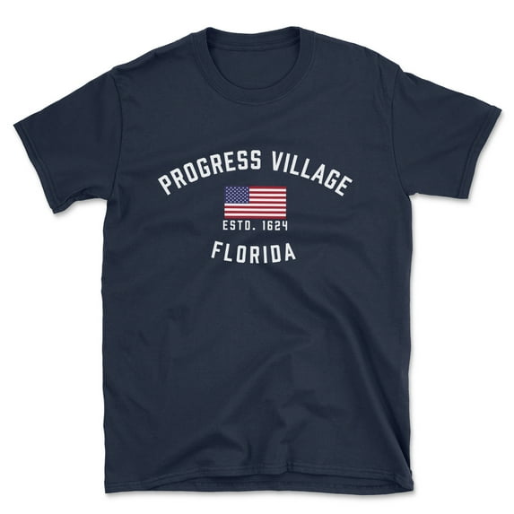Progress Village Florida Patriot Men's Cotton T-Shirt