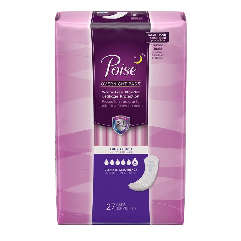 Poise Ultimate Absorbency Pads, Long, 27 Ct