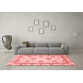 thumbnail image 3 of Ahgly Company Machine Washable Indoor Rectangle Abstract Red Modern Area Rugs, 7' x 10', 3 of 4
