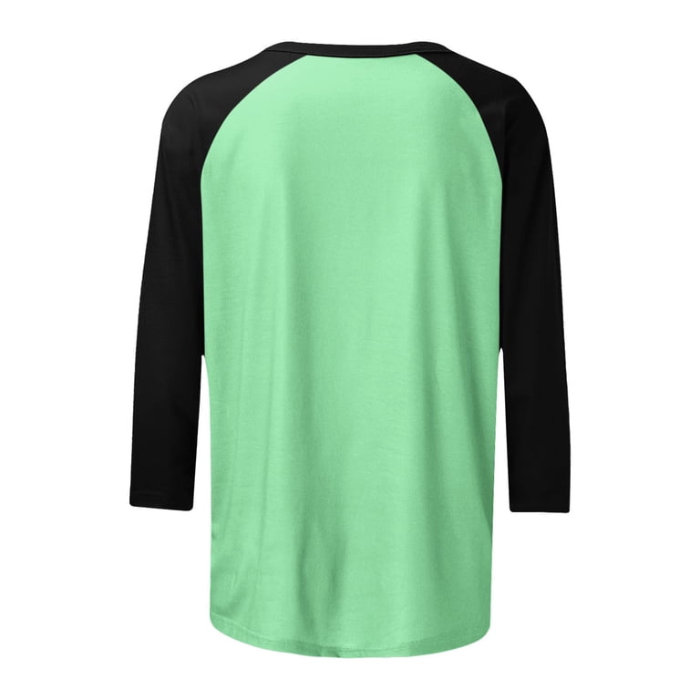 Fanxing Women Raglan Sleeve Baseball T-Shirts Summer Casual 3/4 