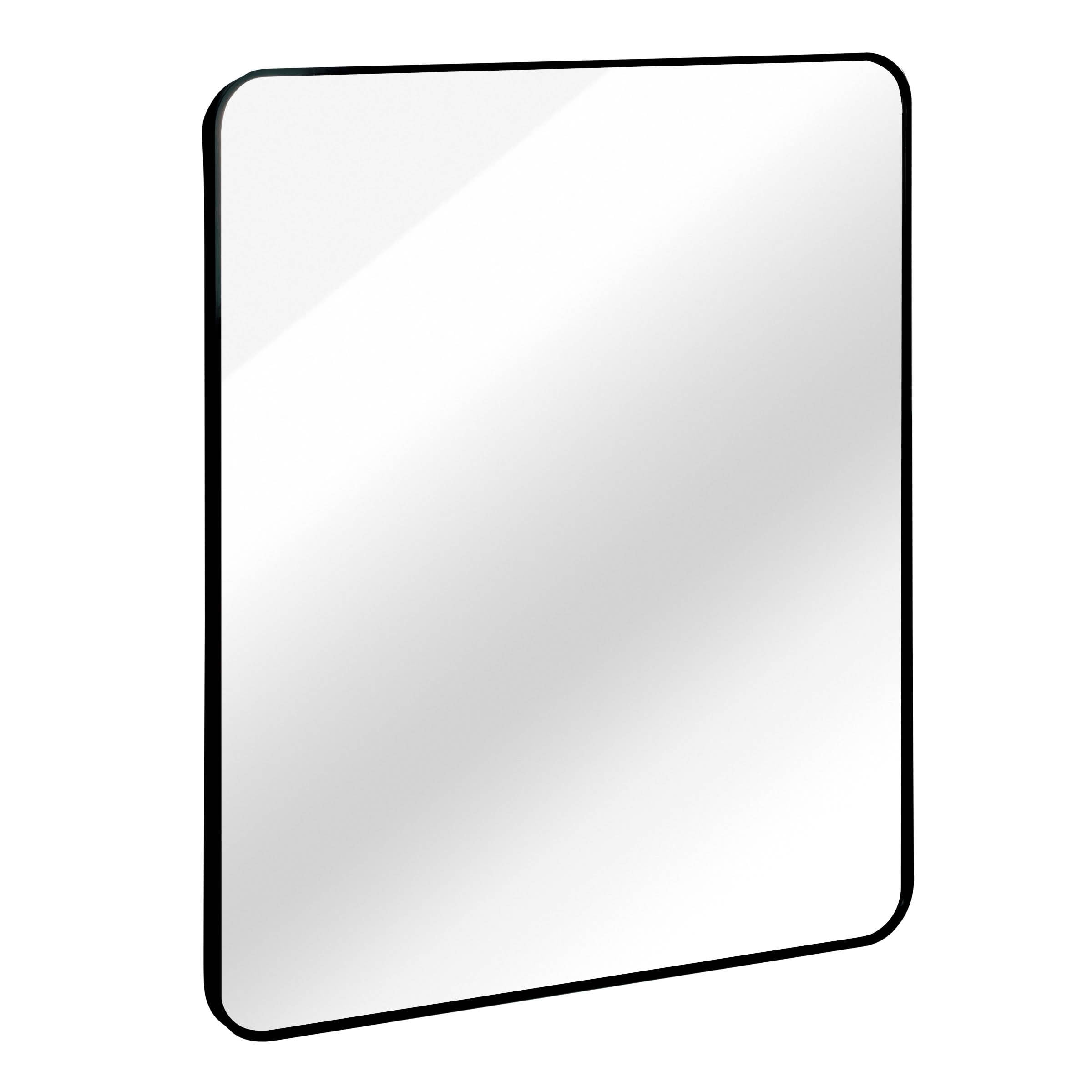 MAYEERTY 30"x36" Black Metal Framed Rectangular Bathroom Wall Mirror, for Bathroom Wall Decor