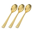 thumbnail image 4 of White / Gold Luxe Wedding Plastic Plates Party Bundle w/ Gold Plastic Cutlery 20 Pack, 4 of 6