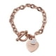 thumbnail image 1 of Pulseras Mujer con Dijes de Corazón LuckyLy, Acero Inoxidable con Zirconia Cúbica, Modelo Uma rosa UNITALLA, 1 of 7