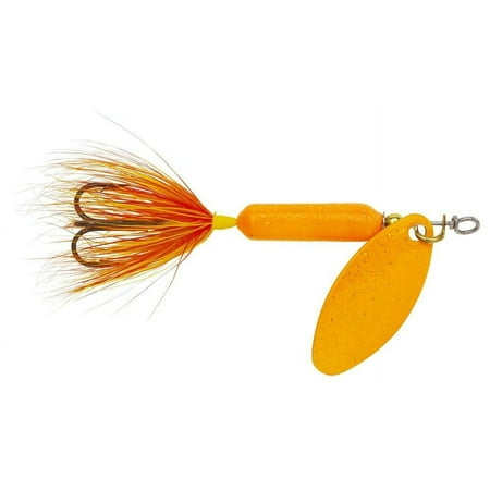 Yakima Bait Worden s Original Rooster Tail Inline Spinnerbait Fishing Lure Glitter Orange 1/16 oz.