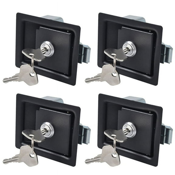4PCS Trailer Tool Box Locks Door Paddle Handle Latch Anti-Theft Paddle Locks for RV Truck Trailer