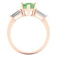 thumbnail image 4 of 2.5 ct Pear Cut Simulated Green Diamond Three-Stone Engagement Ring for Women in 18K Rose Gold, 4 of 5