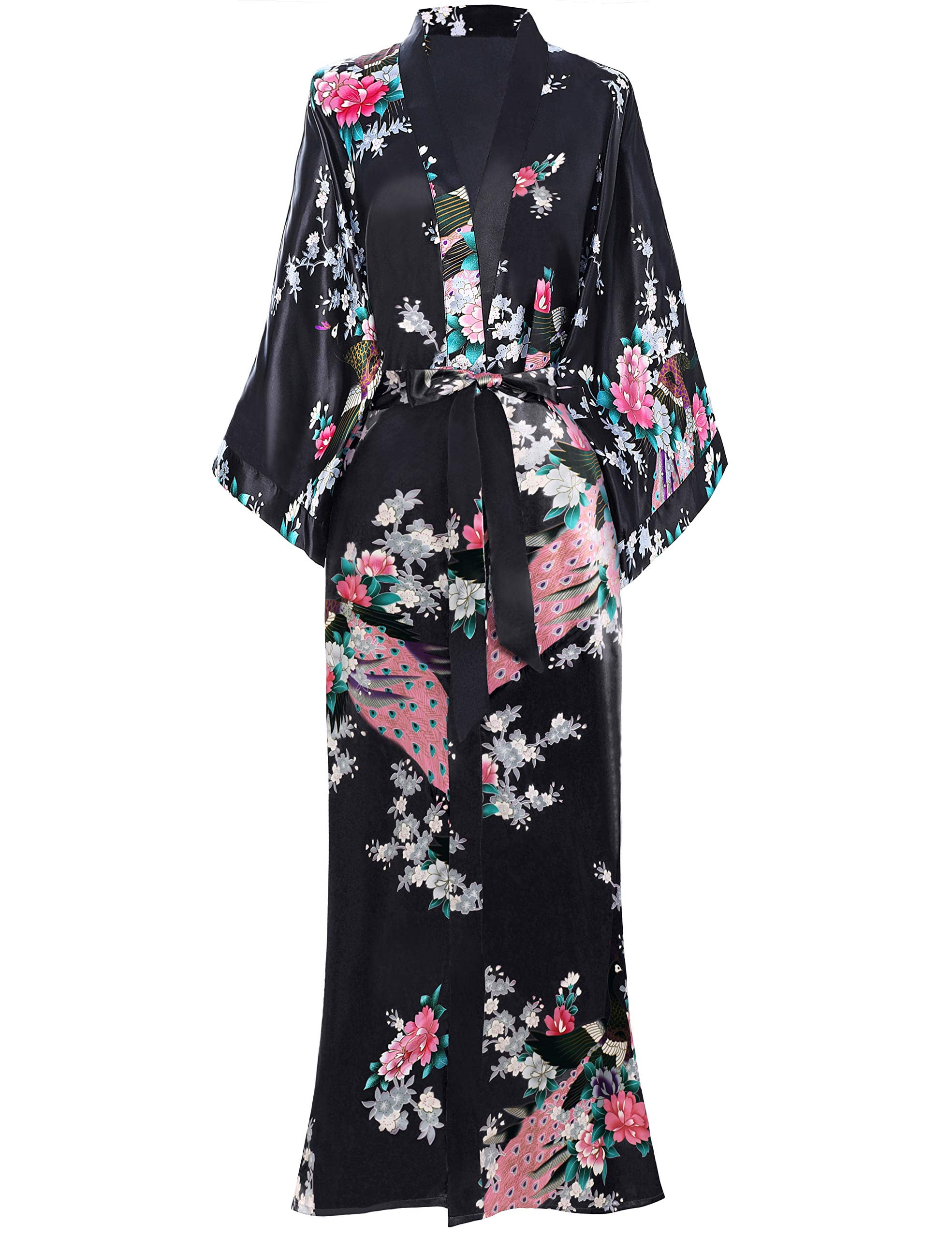 AAMILIFE Women's Kimono Robes Kimono Nightgown Long Bathrobes