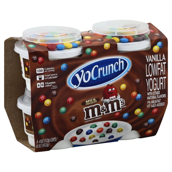 YoCrunch Lowfat Yogurt Vanilla with M&M's - Walmart.com - Walmart.com