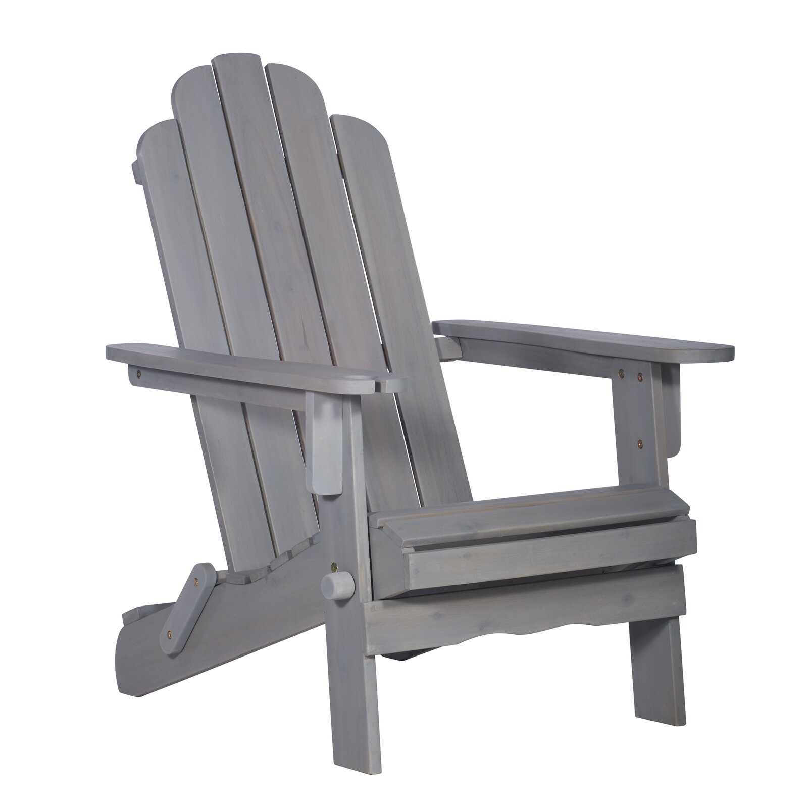 Imane Wood Folding Adirondack Chair, Solid Wood, Adult Assembly