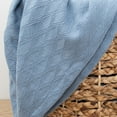 thumbnail image 3 of Aston & Arden Eucalyptus and Cotton Bed Blanket (KING Size 108x90), Diamond Weave Pattern, 400 GSM, Luxury Hotel Quality, Blue, 3 of 5