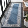 thumbnail image 3 of SAFAVIEH Beach House Hyacinth Geometric Indoor/Outdoor Runner Rug, Blue/Ivory, 2'2" x 8', 3 of 16
