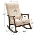 thumbnail image 3 of AVAWING Upholstered Rocking Chair, Modern High Back Armchair, Adult Single Sofa, Old Man Chair, Beige, 3 of 8