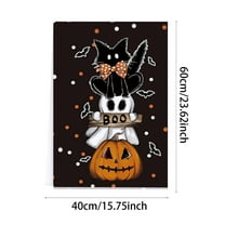 Halloween Dish Towels Set of 2, Jack-O-Lantern Ghost Bats Kitchen Towels 15.75x23.62 Inches, Absorbent Boo Trick or Treat Hand Towels for Holiday Decor, Funny Spooky Themed Dishcloths for Home