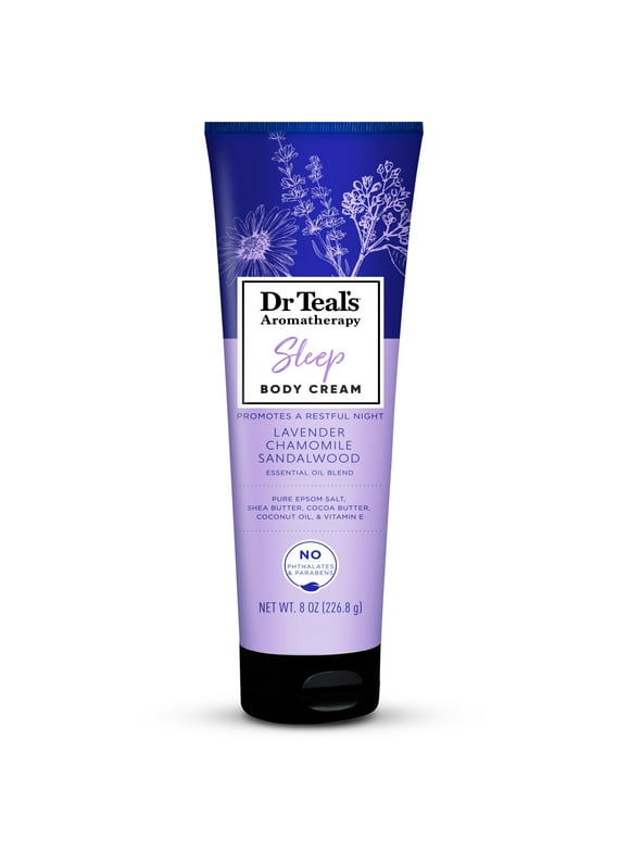 Dr Teal's Aromatherapy Sleep Body Cream, with Lavender, Chamomile & Sandalwood, 8 fl oz