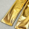 thumbnail image 5 of Kogui Legging Girls Girls Uniform Pants Straight Leg Leggings with Pockets Cute Back to School Fashion Kids Outfits Teen Girl Clothes Size 8-10 (Gold,8-10 Years), 5 of 7