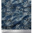 thumbnail image 1 of Soimoi Blue Rayon Fabric Leopard Animal Skin Printed Craft Fabric by the Yard 56 Inch Wide, 1 of 3