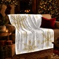 thumbnail image 3 of Festive Winter Snowflake Living Room, Festive Holiday Scene, Warm Flannel Blanket for Living Room and Family Room, Art Lovers Valentine's Day Gift, Festive Home Decor, 3 of 9