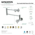 thumbnail image 4 of Kingston Brass KS4100CG Fuller Wall Mount Pot Filler Faucet, Matte Black, 4 of 4