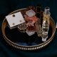 thumbnail image 4 of 2X Bandeja de Almacenamiento de Joyas de Hierro Dorado Espejo de Vidrio Organizador de Maquillaje Bandeja de Exhibición Decorativa de Postre Cosmético de Escritorio 25cm, 4 of 9