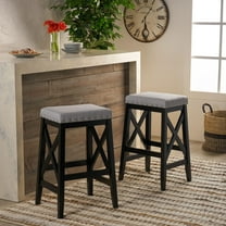Vinsetto Saddle Barstool Set of 2, LIGHT GREY