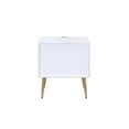 thumbnail image 4 of ACME Maisey II Table de Chevet en Blanc et Or, 4 of 6