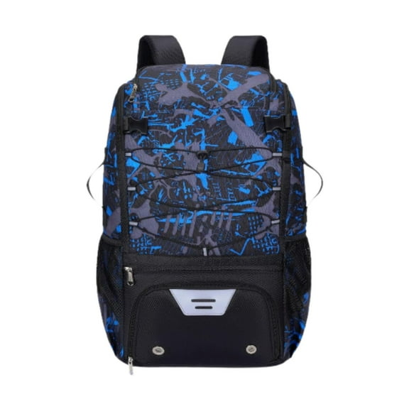 Vsenkes Basketball Backpack Travel Bag Rugby Equipment Carrier Sport Backpack Softball Bag for Rugby Baseball Outdoor Boys Girls Athletes Blue