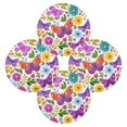 thumbnail image 2 of 15.4" Round Placemat Set of 4 Polyester Fabric Place Mats Non-Slip Dining Kitchen Table Mats for Kitchen Party Decor Vibrant and Lively Butterflies, 2 of 5