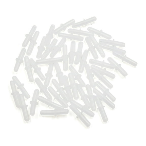 Unique Bargains 50pcs Clear Palstic Straight Airline Tubing Connector for Aquarium Tank