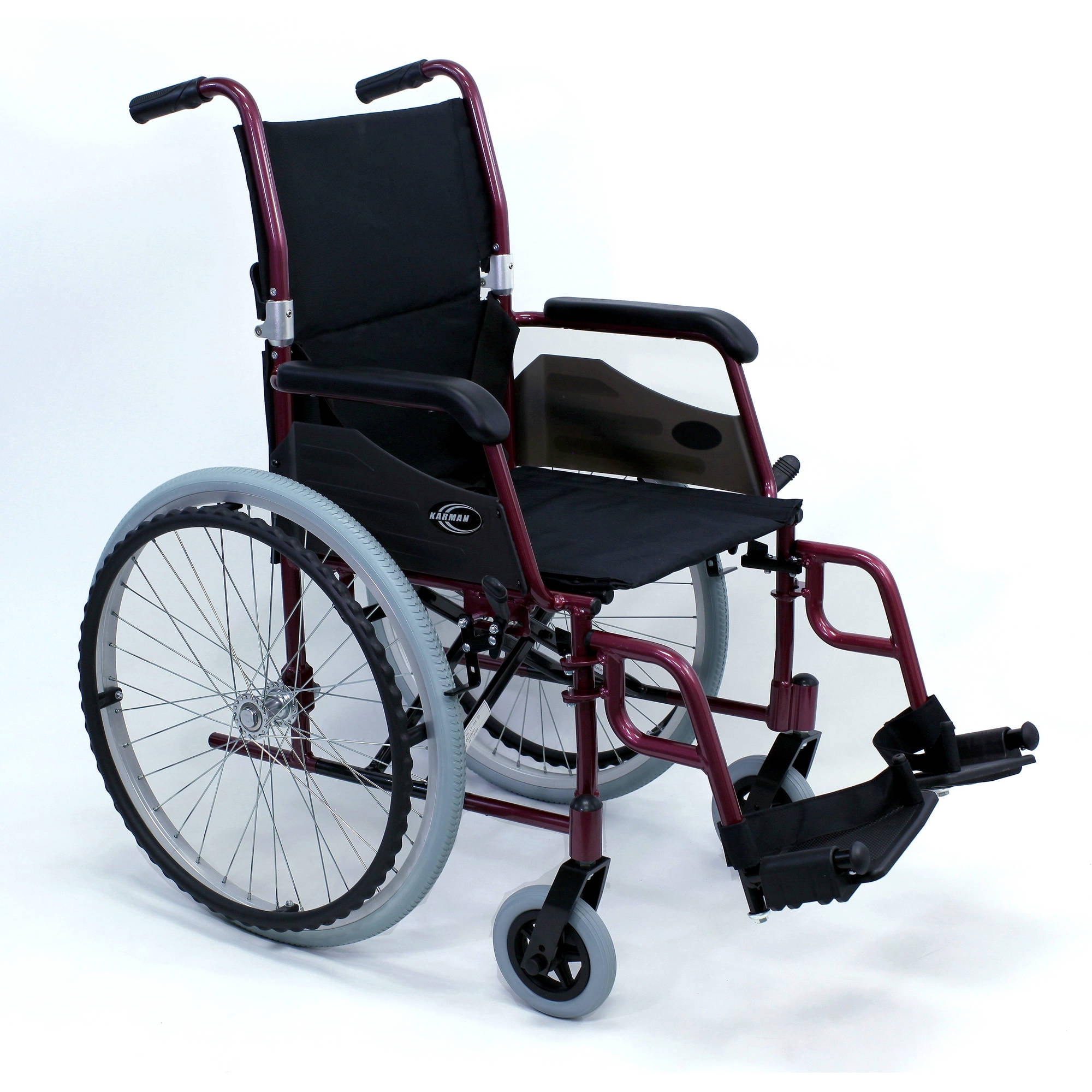 Karman LT980 24 pounds Lightweight Wheelchair, 18" seat, Burgundy