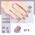 thumbnail image 1 of Uñas postizas a presión, regalo para mujer, kit de manicura extraíble, uñas postizas que se pueden usar con parches de colores, 1 ml de pegamento para uñas., 1 of 2