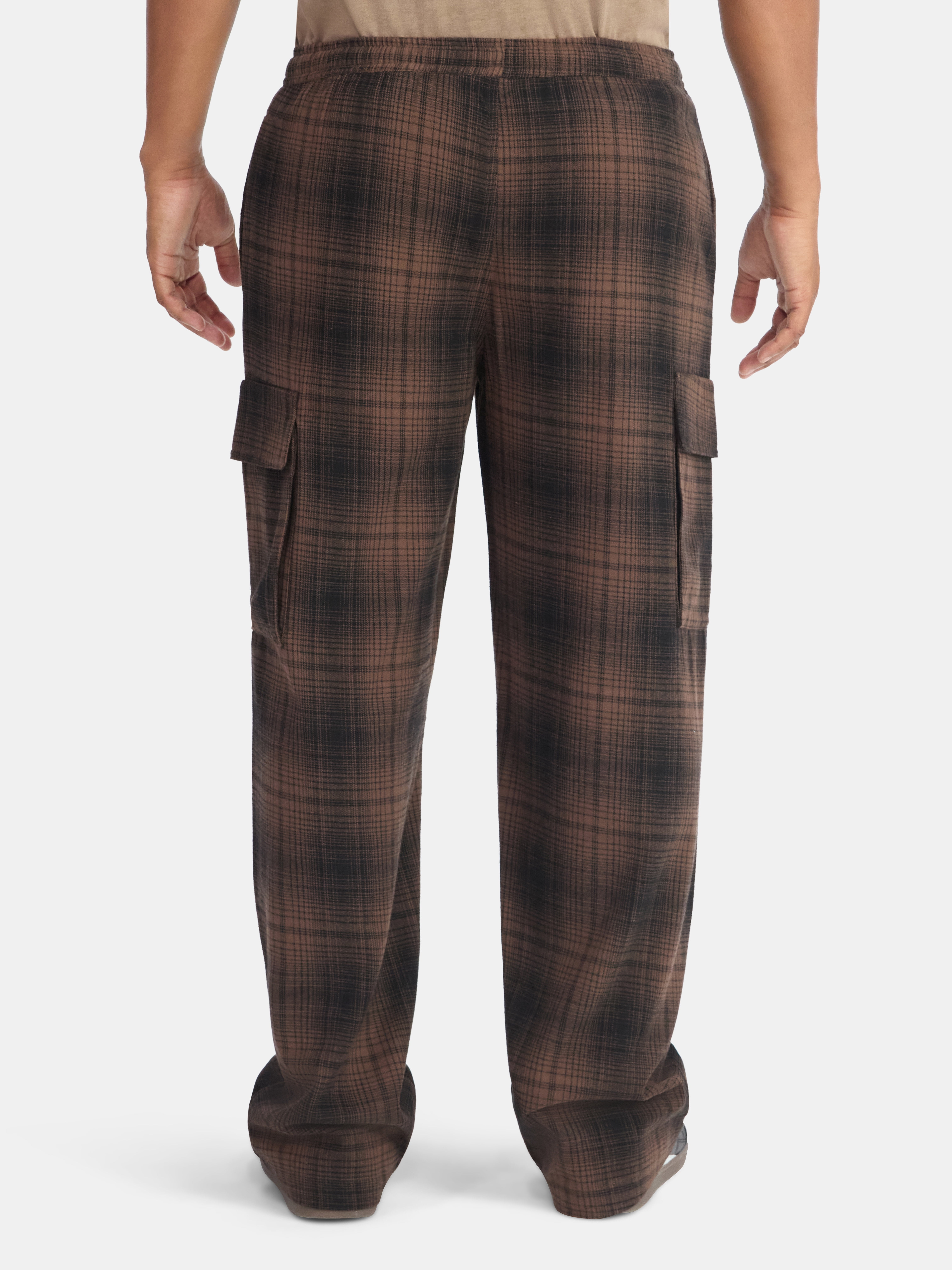 No Boundaries Flannel Cargo Pants, Men's & Big Men's