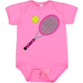 thumbnail image 3 of Inktastic Pink Tennis Racket and Ball Boys or Girls Baby Bodysuit, 3 of 5