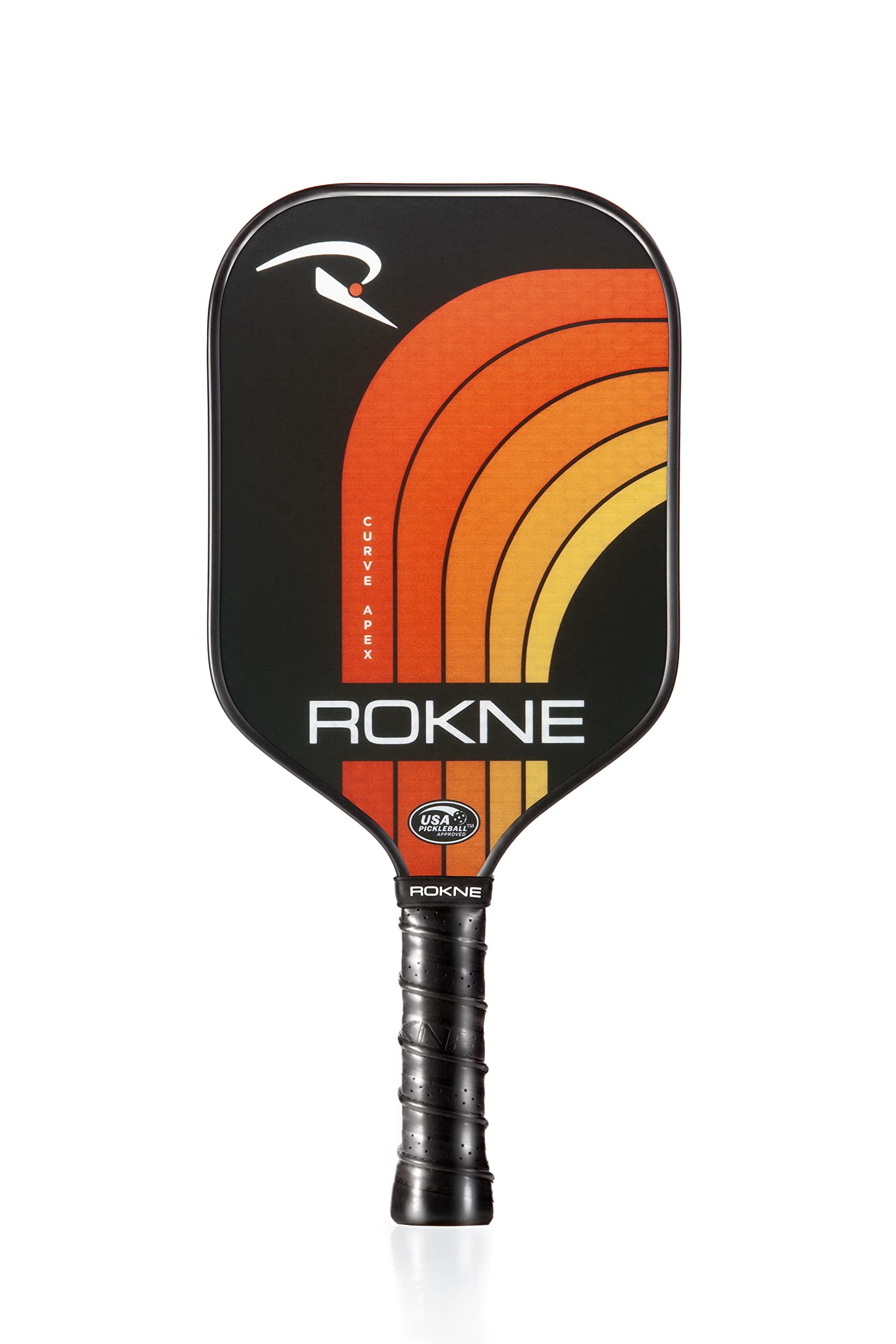 Pala Da Pickleball ROKNE Curve Classic, Approvata USAPA, Faccia In Fibra Di Vetro ProGrit, Nucleo A Nido D'ape In Polipropilene, Manico 14 Cm, Peso 227g