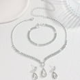 thumbnail image 6 of Vintage Crystal Necklace and Earrings Bridal Wedding Jewelry Set for Brides, Bridesmaids and Prom, 6 of 10
