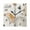 Black, variant on Art Abstract Floral Wall Clock Square Clock Decoration Creative Clock Dual Use Black Pointer 7.78in