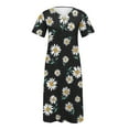thumbnail image 4 of MIANHT Womens Dresses Womens Plus Size Dresses Summer Sun Dresses Spring T Shirt Dress Cute Sleeveless Floral Printed Loose Casual Midi Dress Summer Tops, 4 of 5