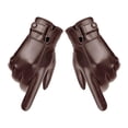 thumbnail image 2 of Guantes de invierno para hombre, cuero de PU, pantalla , de , otoño, invierno, gruesos, cálidos, suaves, térmicos, a prueba de , marrón Marrón 24.5cm Hugo guantes de invierno para hombre, 2 of 8
